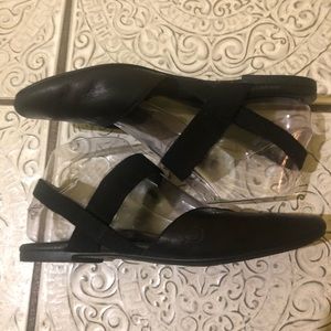 BORN Strappy Black flats SZ 7.5